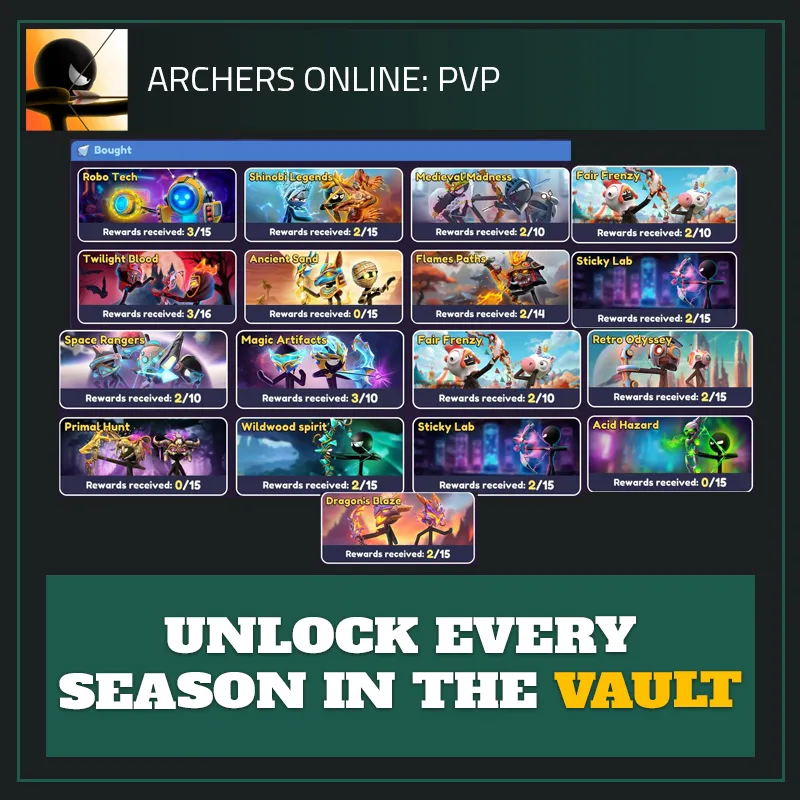 Unlock Every Season In the Vault — Archers Online-Archers Online: PVP