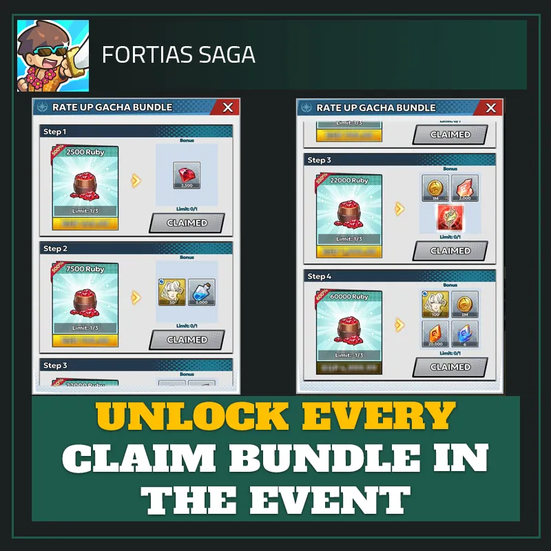 Unlock Every Claim Bundle in the Event — Fortias Saga-Fortias Saga: Idle RPG