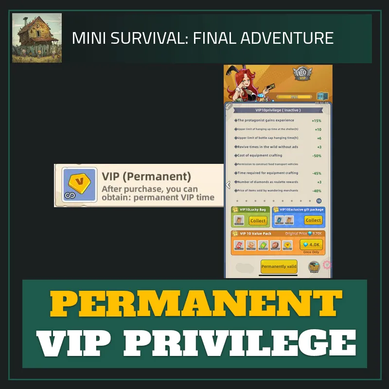 Permanent VIP Privileges — Mini Survival-Mini Survival