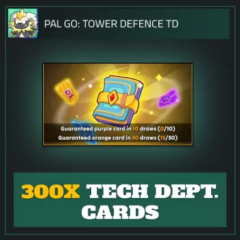 300x Tech Dept Cards — Pal Go Tower Defense