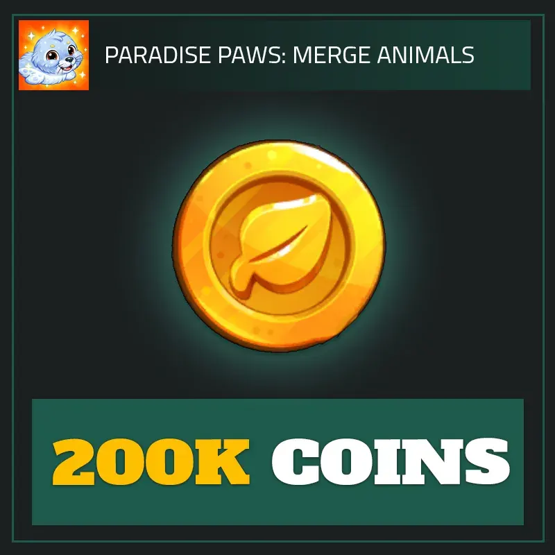 200K Coins — Paradise Paws