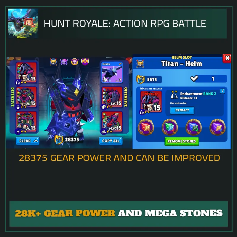 Hunt Royale Maxed Accounts — (Titan's Gear, All Hunters, Mega Stones)-Hunt Royale