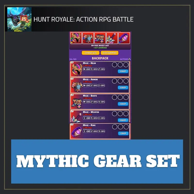 Mythic Gear&Power Stones&Maze Gems — Hunt Royale-Hunt Royale