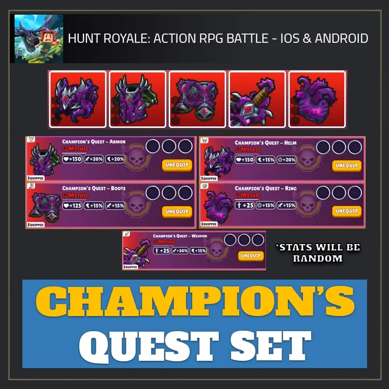 Champion's Quest Set  — Hunt Royale android cheat