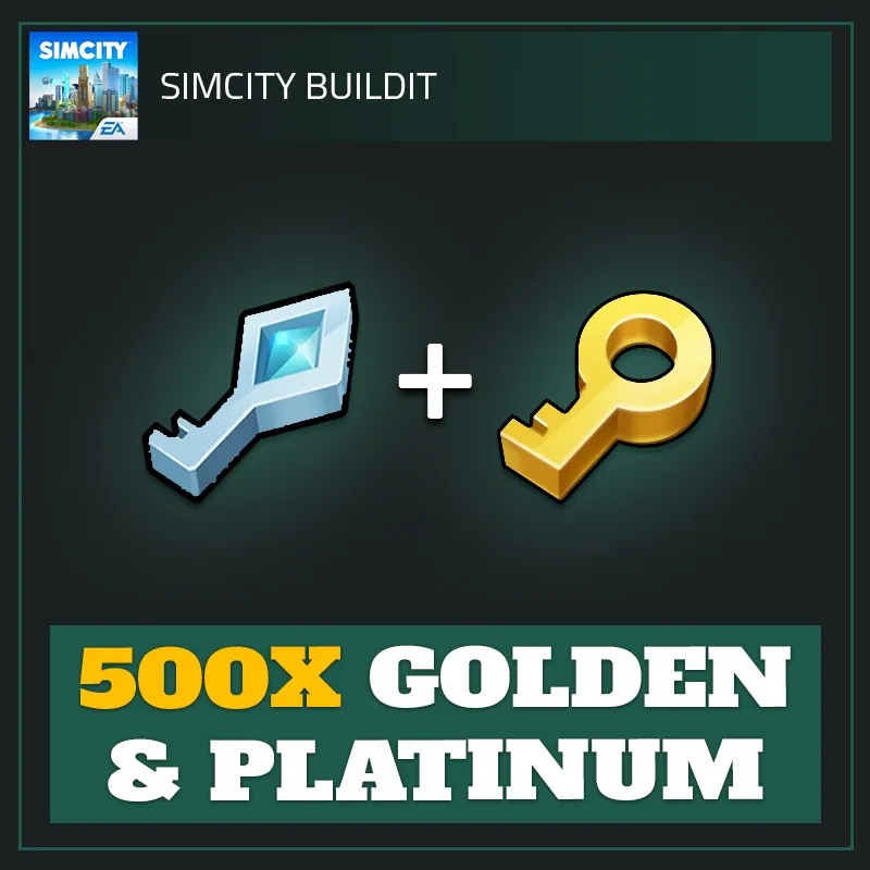 500x Golden & Platinum Keys — SimCity BuildIt-SimCity BuildIt