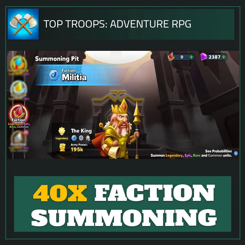 40x Faction Summoning — Top Troops-Top Troops